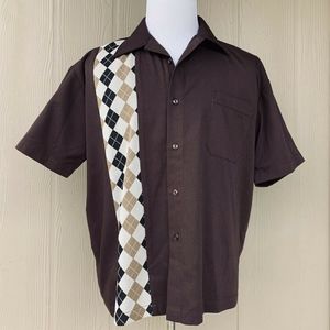 Steady Classics Brown Retro Rockabilly Shirt